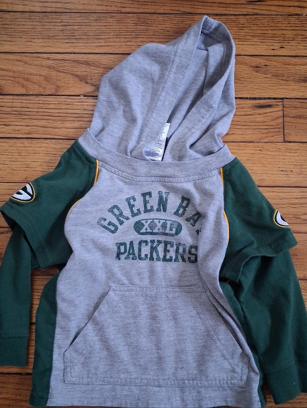 NFL Team Apparel Kids - Green Bay Packers Baby/Toddler Boy Hoodie. 18 months
